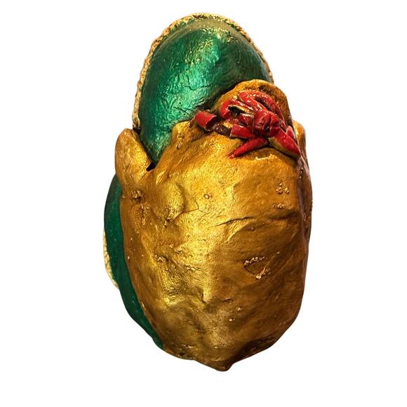 Vintage '90's Roly Poly Resin Santa Claus, Hand Painted, EUC - Picture 4 of 5